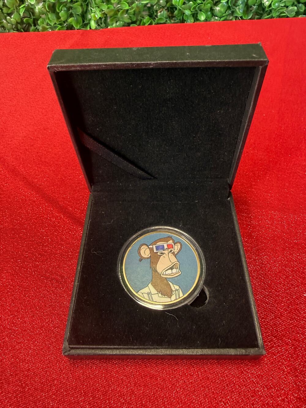 Bored Ape Yacht Club BAYC Commemorative Coin Gold Plated 3D Glasses Cryptor